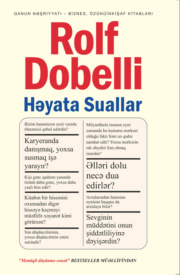 Həyata suallar - Rolf Dobelli - SizinKitab