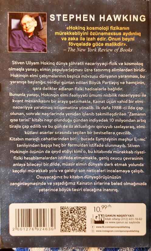 Zamanın qısa tarixi - Stiven Hokinq