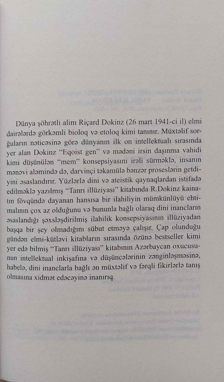 Tanrı illuziyası - Richard Dawkins