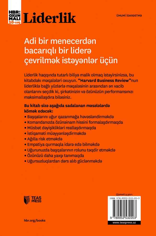 Liderlik “Harvard Business Review”: oxunmalı “10-luq”