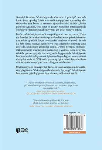 Özünüqiymətləndirmənin 6 prinsipi - Nataniel Brenden